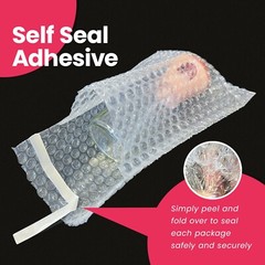 1500 4X5.5 Bubble Out Pouches Bags Wrap Cushioning Self Seal Clear 4″ x 5.5″
