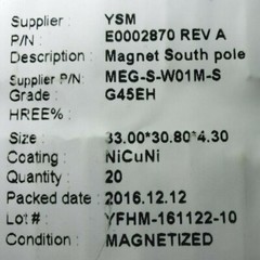 4 Neodymium Magnet Arc Motor Super Strong Rare Earth N45EH Ultra High Heat Grade