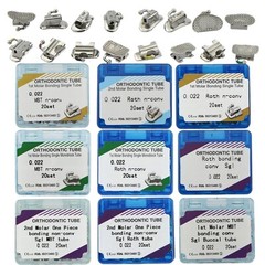 tubos de ortodoncia Dental Orthodontic Buccal Tube 1st 2nd Molar MBT Roth 022
