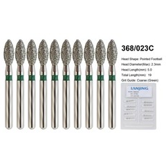 Dental Burs Diamond FG Round End Taper Football Flame Long Round Pear High Speed