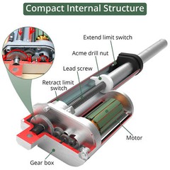 12V 2000N 900N 250N Linear Actuator 6inch Stroke 2inch to 48inch Fast Speed