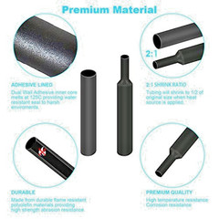 900 PCS Heat Shrink Tubing Kit Marine Grade Black Wire Wrap Assortment Electron
