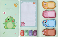 Dinosaur Sticky Notes Set, 360 Sheets Cute Cartoon Animal Dinosaur Self-Stick No