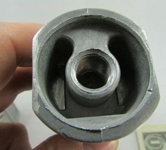 Lot 2 Unknown Metal Adapters, or Gas Burner Nozzle Housings, or Industrial Parts