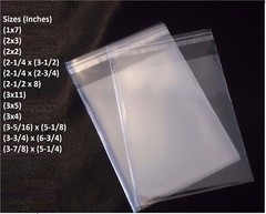 200 PCK Clear Resealable Self Adhesive Seal Cello Lip & Tape Plastic bags 1.2mil
