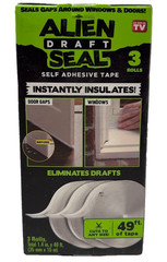Alien Seal 1.4 in. x 49 ft. Transparent Anti-Draft Insulation Seal Tape 3 pack
