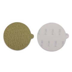 100 Pack – 5 Inch 120 Grit Gold Peel and Stick Adhesive Backed PSA Sanding Discs