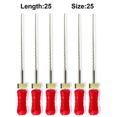 Sky Choice Hedstrom Files – 25 mm Length, Size 25 Red w/Rubber Stopper 6/Pkg