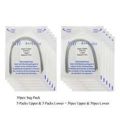 100pc Dental Orthodontic Arch Wires Niti Rectangular Round Natural 1622 012 016