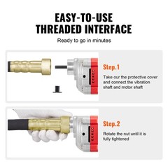 VEVOR Handheld Electric Concrete Vibrator 800W 6.6 feet Shaft Air Bubble Remover