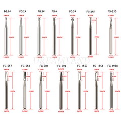 10-100PCS Dental Round Carbide Steel Drills Burs FG Bur for High Speed Handpiece