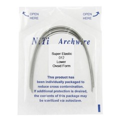 100PCS Dental Orthodontic Arch Wire Niti Round Ovoid Upper Lower 012 014 016 018