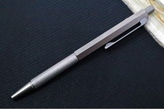 Tactile Turn Anso Standard Pen – Titanium Handle / Milled Titanium Clip