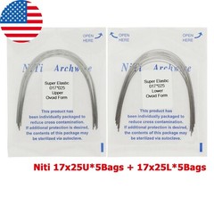 100PCS Dental Orthodontic Arch Wire Niti Stainless Steel Round Rectangular Ovoid