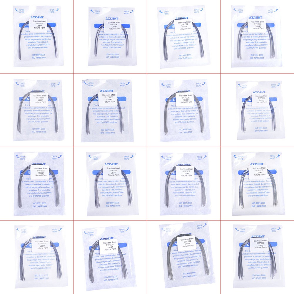 AZDENT Dental Orthodontic Arch Wires Ovoid/Nature tainles Steel Rectangular