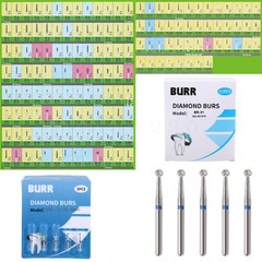 50pcs Fresas es de Diamante FG Mezclado Diamond Burs FG 1.60mm a&