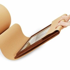 20 IN x 9 FT Single Face B-flute Corrugated Cardboard Roll for Crafts and Wrap