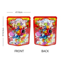 3.5g Mixed Resealable Zip Seal Mylar Bags Smell Proof Food Candy Bags 100pcs