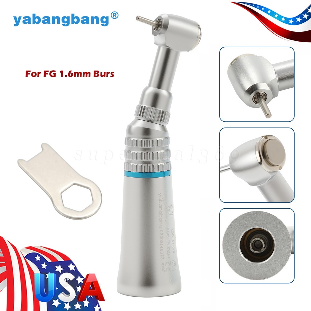Yabangbang Dental Low Speed Contra Angle Handpiece Push E-type Fit FG1.6mm Bur