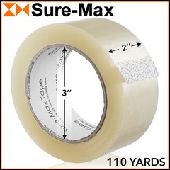 72 Rolls Carton Sealing Clear Packing Tape Box Shipping – 2 mil 2″ x 110 Yards
