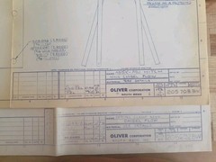 Set of 2 Oliver Corp. Factory Blueprints (1967 & 1980) – South Bend, IN Plant