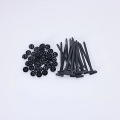 100PCS Nylon Universal Cable Heavy Duty Tie Buckle Self Locking Zip Ties Holder