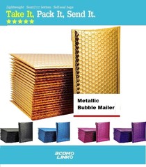 Metallic Poly Bubble Mailer Padded Envelope Shipping Bag Multiple Colors Size