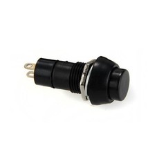2x Black Push Button Switch Latching Bolt ON/OFF Car DC 12V/5A AC 125V/3A 250V