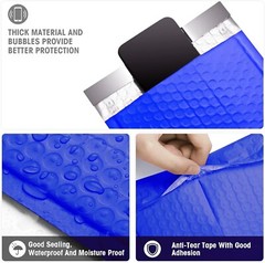100x Poly Bubble Mailers Padded Envelopes Mailing Bags Self-Seal 6×10 Royal Blue