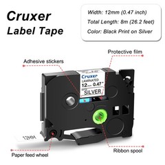 20x TZe-931 Black on Silver 1/2″ TZe Tapes Compatible For Brother PT Cube