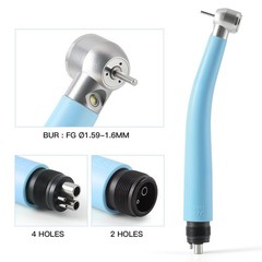 USA Dental LED E-generator High Speed Handpiece 3 Way Spray Push Button 2/4Holes