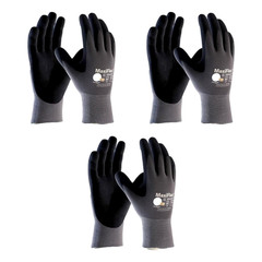 PIP 34-874 G-Tek Ultimate Nylon Micro-Foam Nitrile Grip Gloves Black Gray XL 3