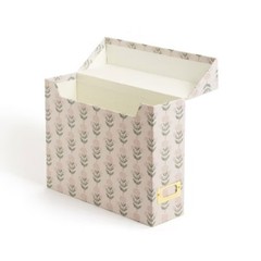 Flip Top File and Storage Box Printed Canvas Handcrafted Haven