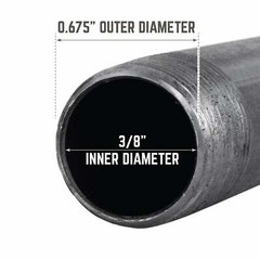 3/8 in. x 3 1/2 in. Black Pipe