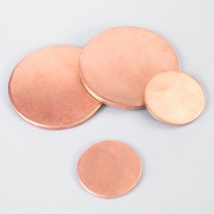 Solid Pure Copper Discs Blanks Round Plate Metal Sheet 10-300mm OD 0.5-5mm Thick