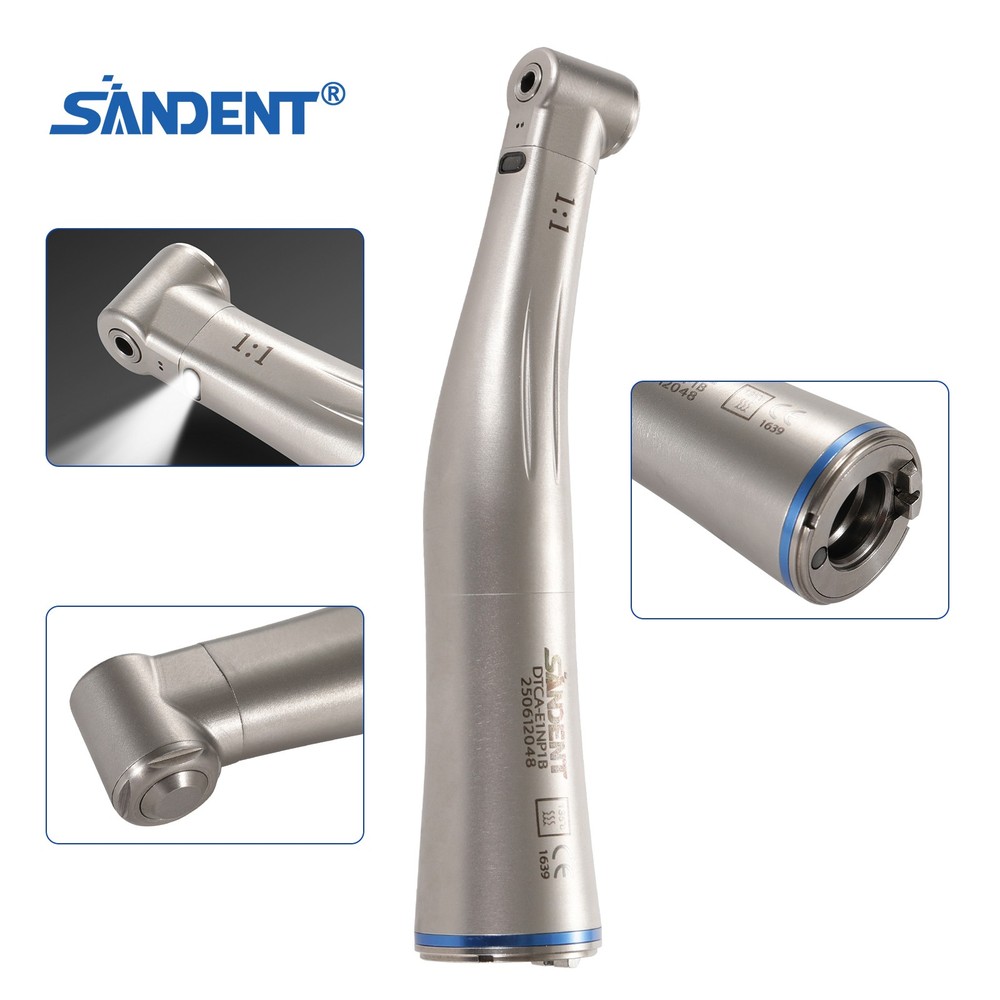 1:1 LED Fiber Optic Handpiece Contra Angle Fit Electric Motor Dental Handpieces
