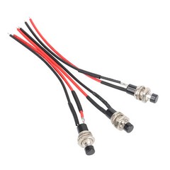 3Pcs Latching Push Button Switch 12V 5AMP SPST ON/Off Mini Switch Pre-Wired
