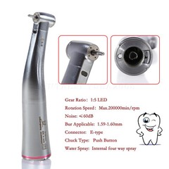 Dental 1:5 Increasing LED Fiber Optic Contra Angle Red Ring For NSK Ti Max Z95L