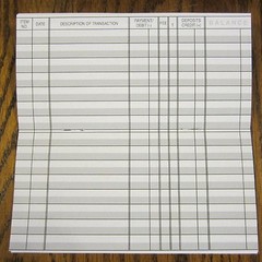 1 NEW GOLD VINYL CHECK BOOK COVER & 12 NEW CHECKBOOK TRANSACTION REGISTERS