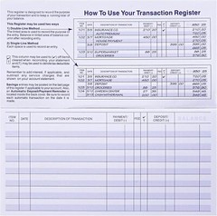 24 PCS Check Registers for Personal Checkbook, Easy to Read Checkbook Register