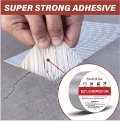 Butyl Waterproof Tape (4 PACK Leak-Proof Roof, RV, Windows, 2″ x16 Feet Long