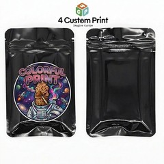 3.5g Colorful Custom Print Glossy Foil Mylar Zip Seal Smell Proof Resealable
