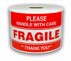 3×5 Please Fragile Thank You Labels Shipping Adhesive Stickers (1) RL of 300