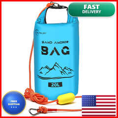 Calpalmy 1-Pack 20L Sand Anchor Bag 2-In-1 Jet Ski Anchor Floating Buoy And
