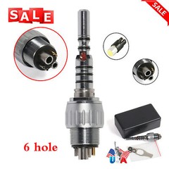 Dental LED Quick Coupler 4/6 Hole fit Kavo Multiflex LUX Fiber Optic Handpiece