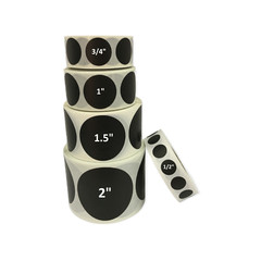 Blank 1″ Round Inventory Labels Color Coding Coded Dots 1000/Roll (Choose Color)