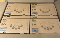 RAB A19-8.5-E26-850-ND ECO NON-DIMMABLE 5000K DAYLIGHT LED CASE OF 24pcs