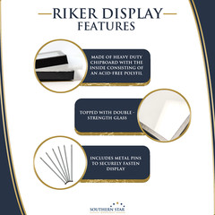 3 x 4 x 3/4 Riker Display Case Box for Collectibles Jewelry Arrowheads & More