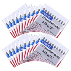 Dental FG Diamond Burs Egg Football #379-023F Fine Grit Red 10pcs/kit AZDENT