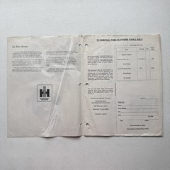 1967 International Harvester 194 Moldboard Plow Operators Manual